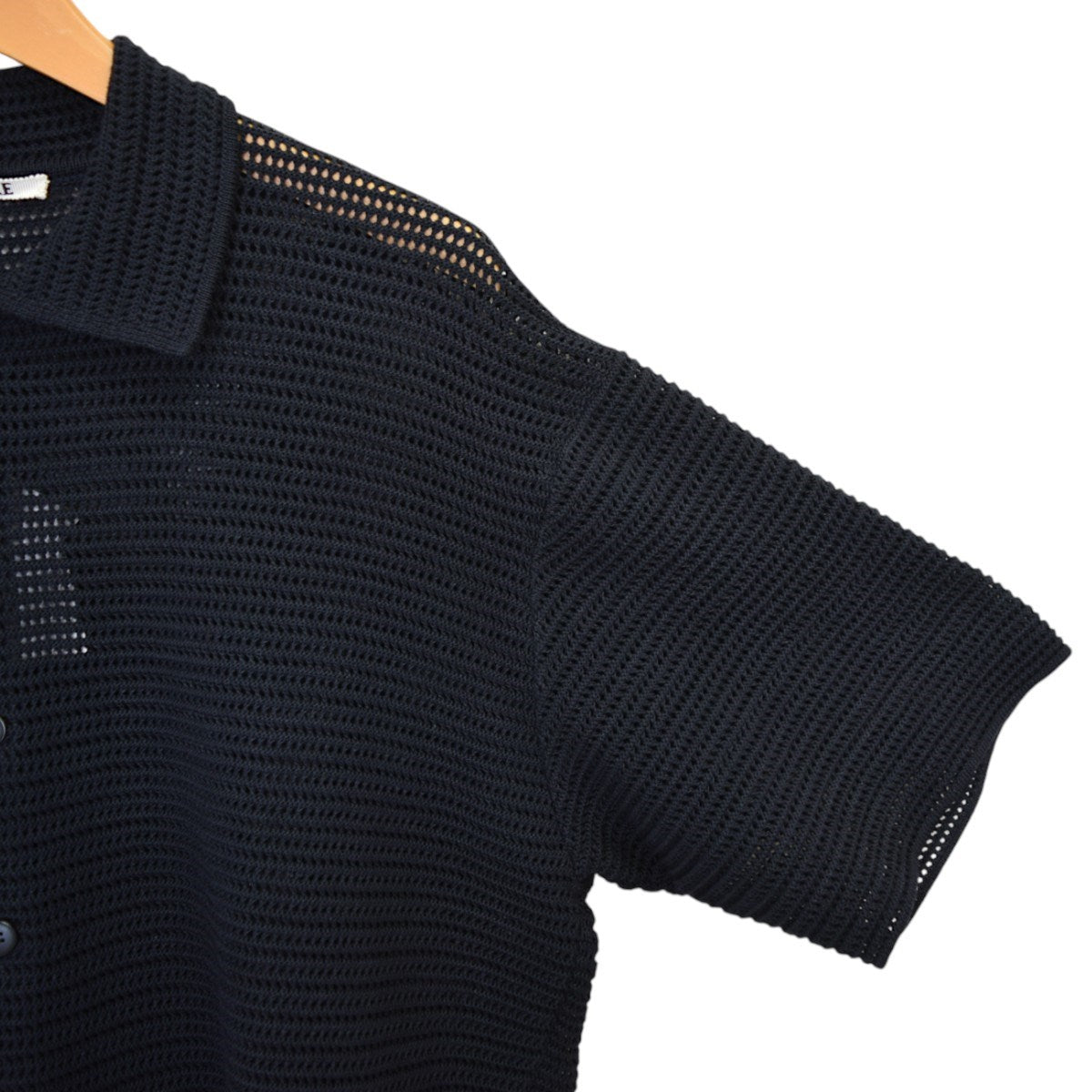 AURALEE(オーラリー) COTTON MESH KNIT HALF SLEEVED SHIRT