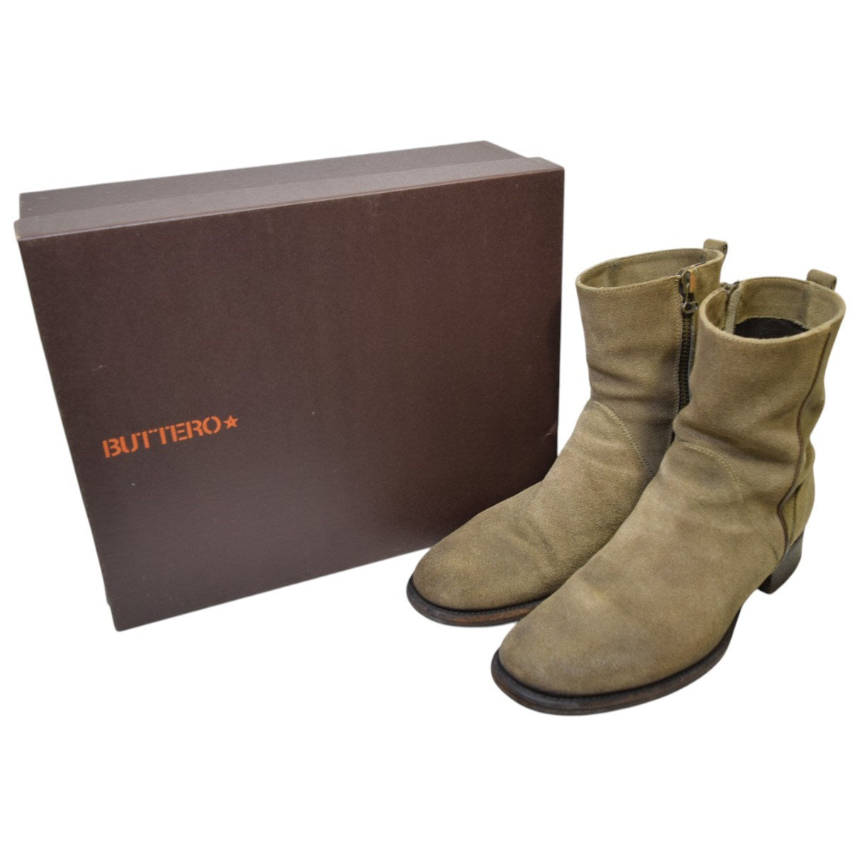 BUTTERO ブッテロ　サイドジップ　ブーツ　スエード　サイズ41 BUTTERO - ブッテロ／BUTTERO サイドジップブーツ シューズ 靴