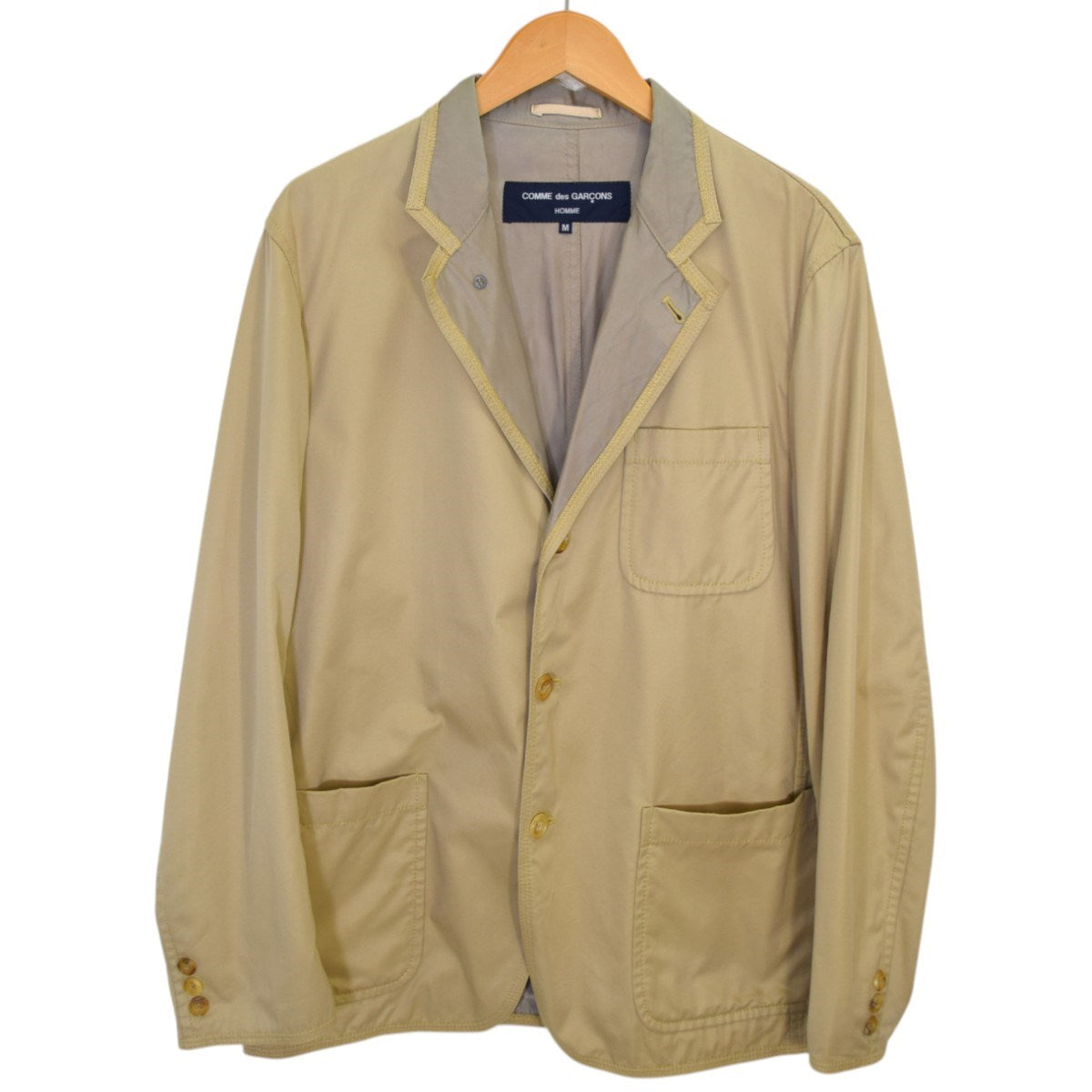 COMME des GARCONS HOMME インサイドアウトコットンツイルテーラードジャケット 2004SSHM-J002 古着・中古-1枚目のアイテム画像