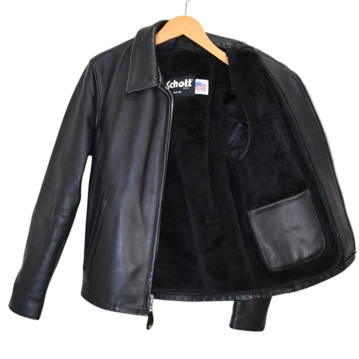 Schott(ショット) LEATHER TRUCKER JACKETライナー付 レザー