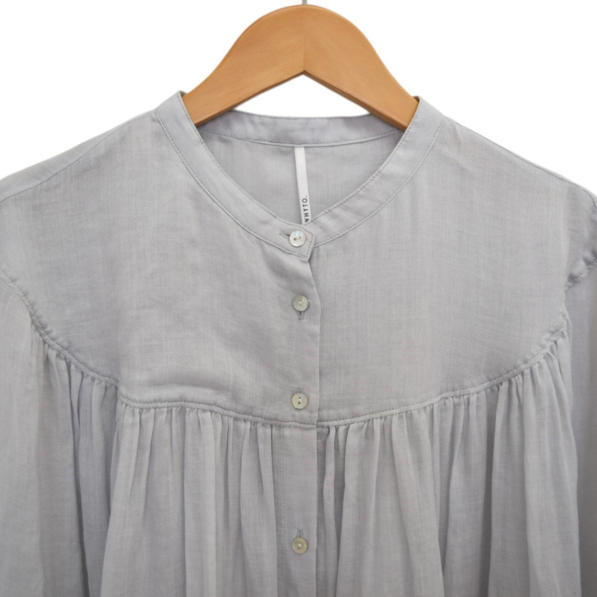 ミヴァコンス Organic Cotton ギャザーチュニック White Khadi and Co NEELEM ギャザーチュニック（チュニック）｜KHADI