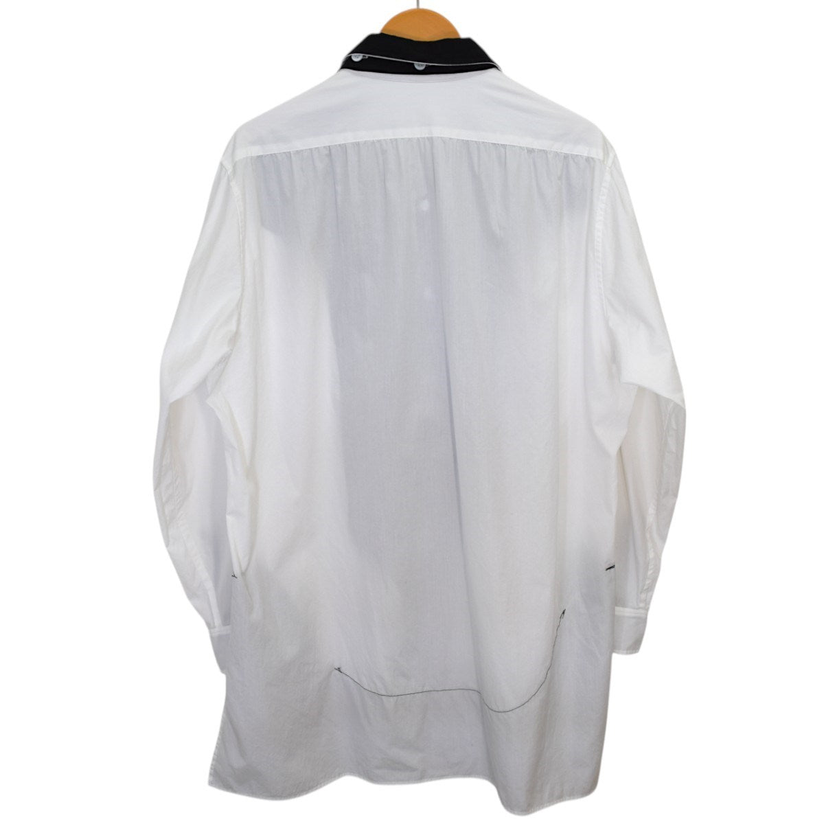 Yohji Yamamoto pour homme 白黒使いスペアカラーBリバーシブルデザインシャツ 2023AWHJ-B73-515 古着・中古-4枚目のアイテム画像