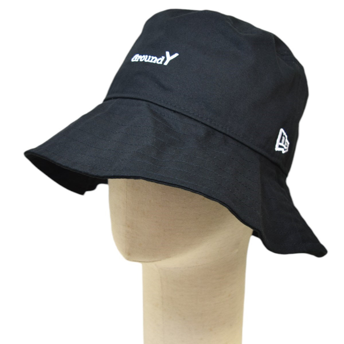 GROUND Y×New Era BUCKET03 GY YYINC LOGO HATロゴ刺繍バケット