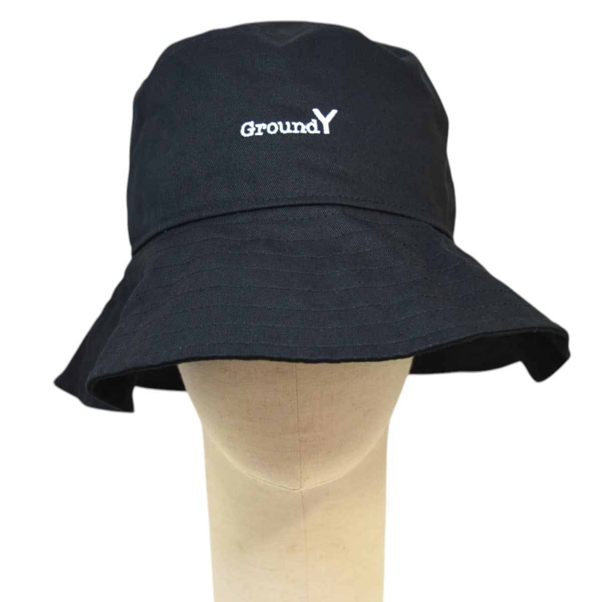 GROUND Y×New Era BUCKET03 GY YYINC LOGO HATロゴ刺繍バケット