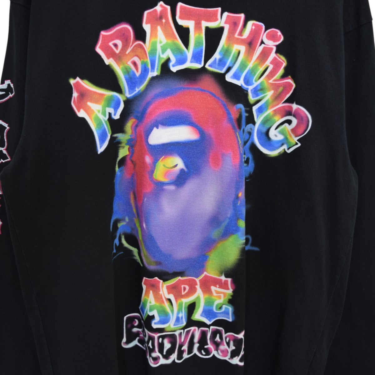 A BATHING APE×READYMADE SPRAY WIDE FIT L／S TEEロングスリーブ