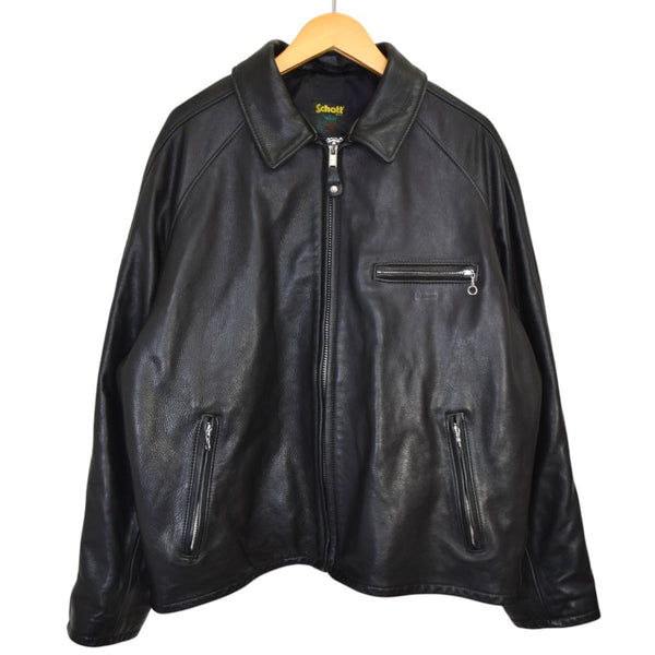 Supreme×Schott Leather Racer Jacketカウレザージャケット 2023SS