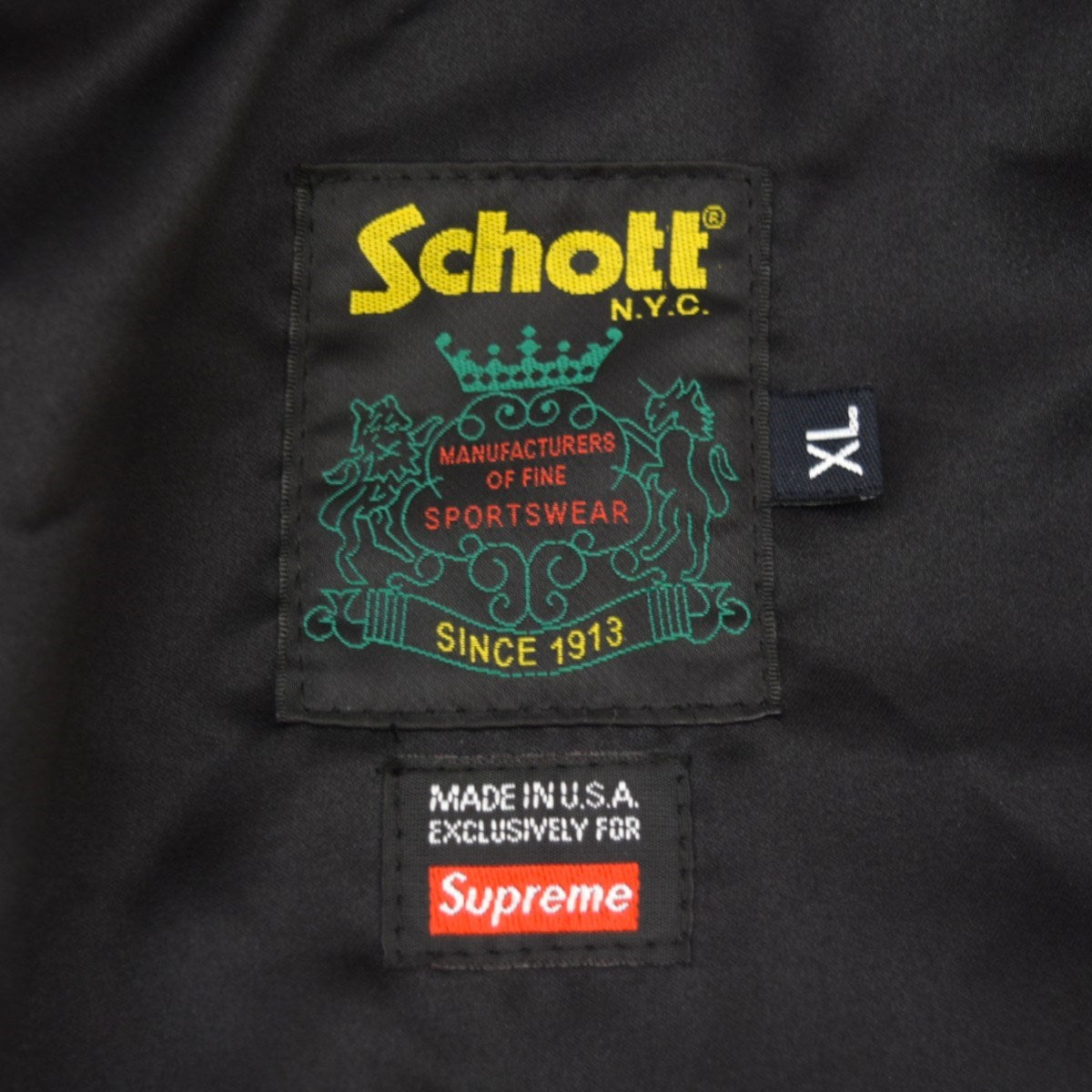 Supreme×Schott Leather Racer Jacketカウレザージャケット 2023SS