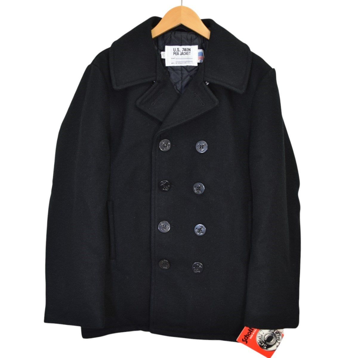 Schott　ピーコート　42　レッド　740　アメリカ製　デッドストック Deadstock 1990'S Schott®U.S.740N PEA JACKET ショット