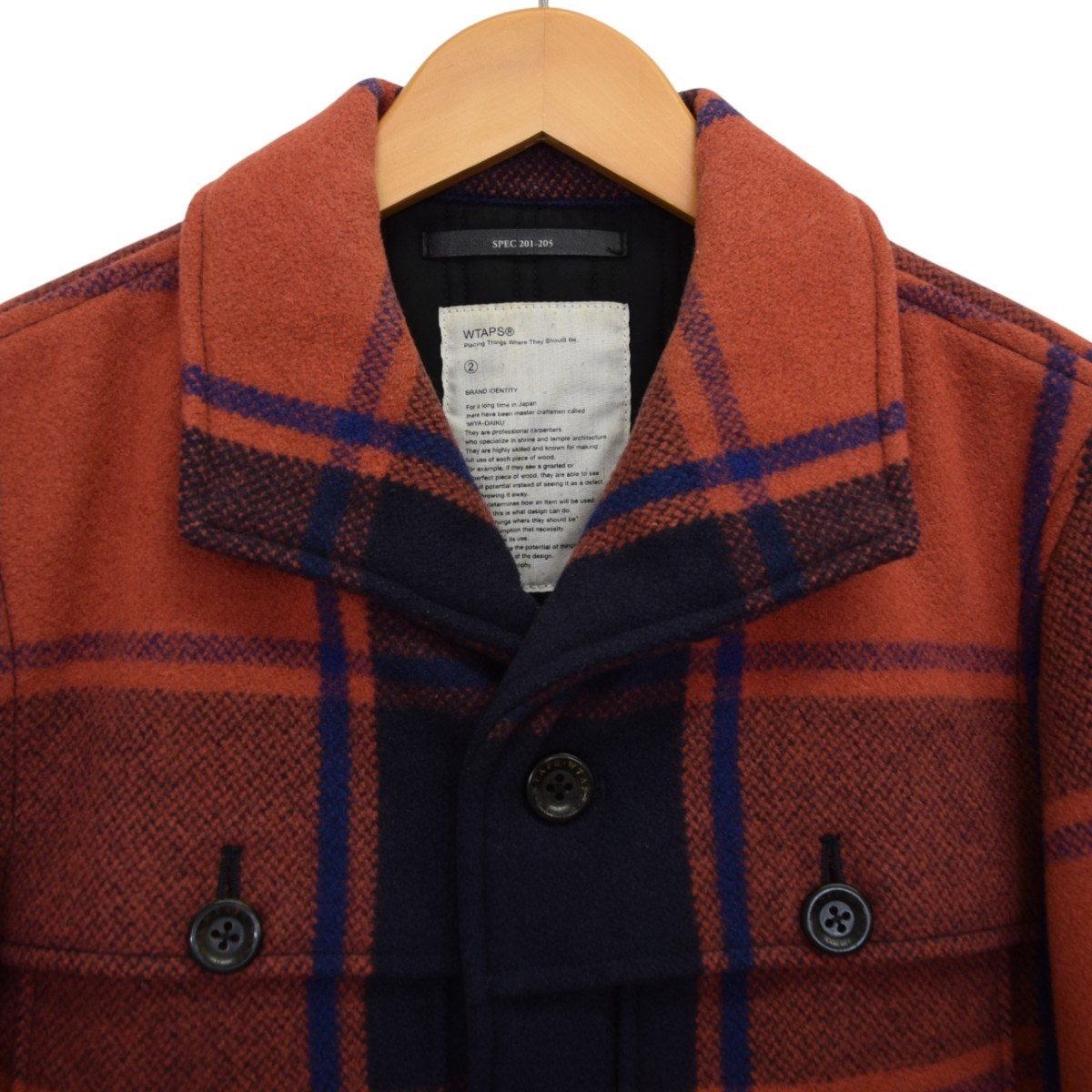 WTAPS(ダブルタップス) LAMBER JACK／JACKET．WOOL．MELTONチェック 