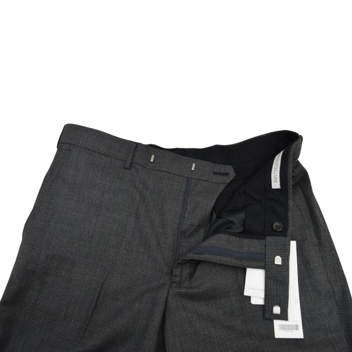 WOOL STRAIGHT TROUSERSウールチェックトラウザース 2024SS2A001-0124-01
