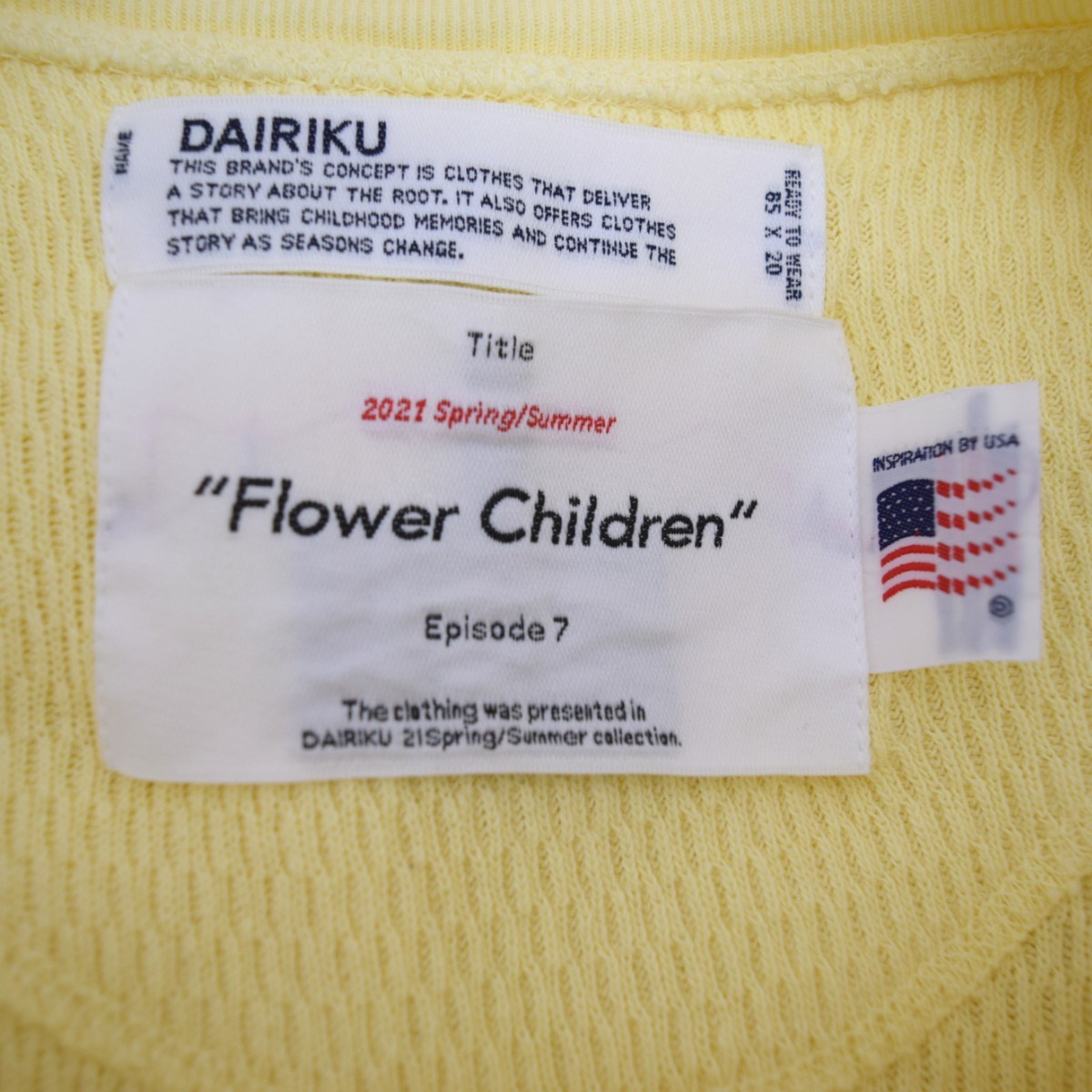 最終値下げ DAIRIKU Flower Children 長袖カットソー DAIRIKU21ss