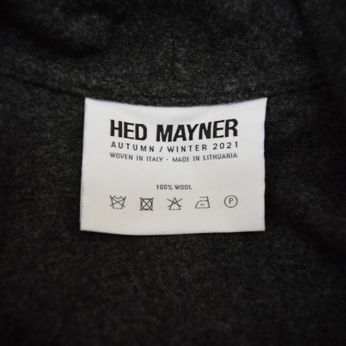 Hed Mayner(ヘドメイナー) scarf collar shirtスカーフカラーウール