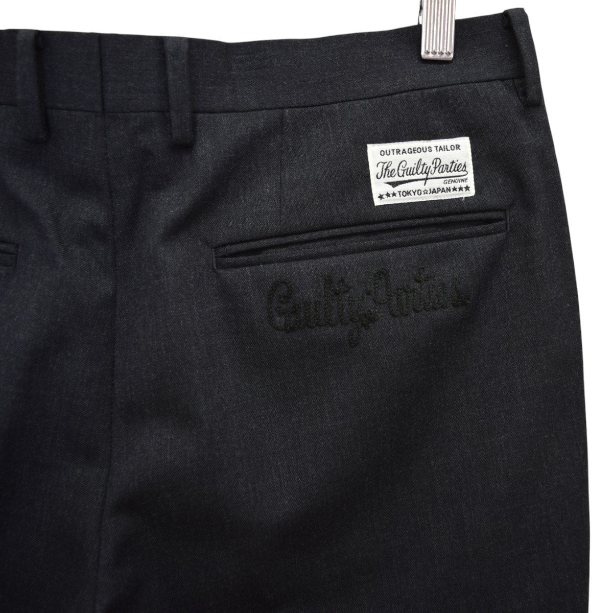 WACKO MARIA(ワコマリア) 刺繍スラックス チャコールグレー サイズ L