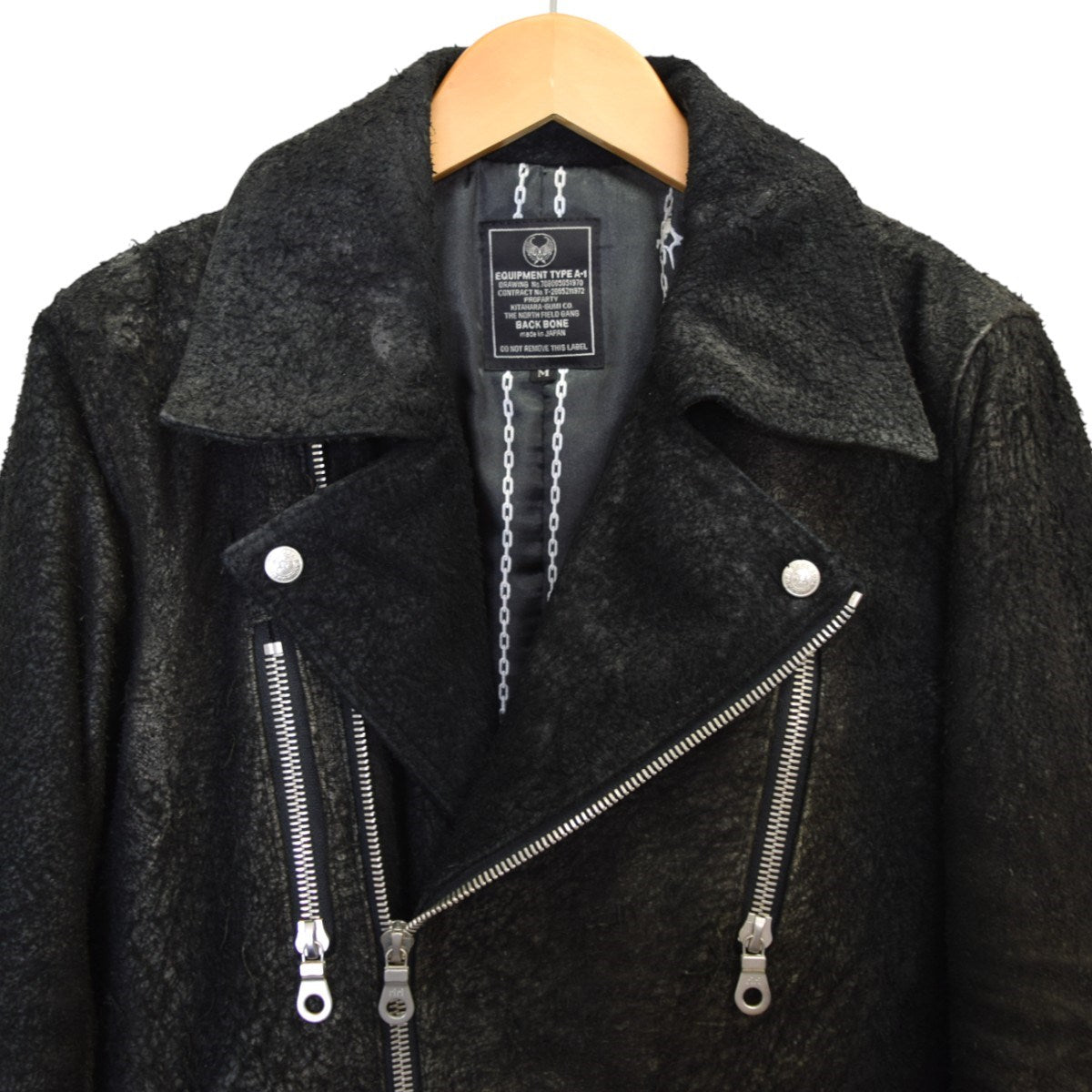 BACK BONE(バックボーン) ホーススウェードダブルライダースジャケット