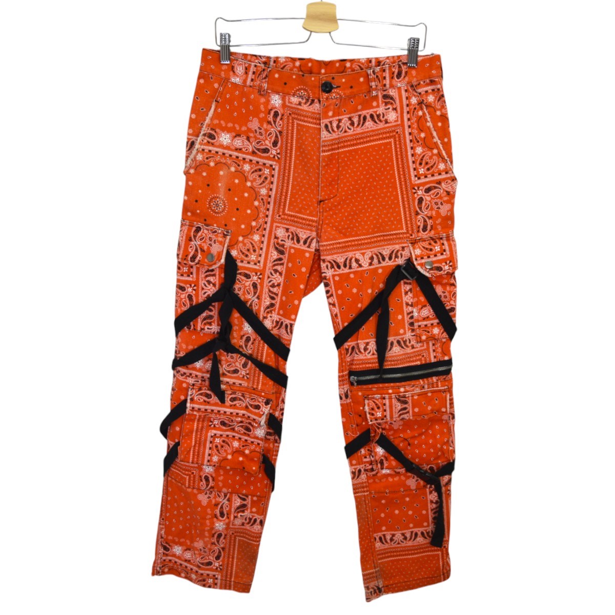 PAISLY BONTAGE PANTSペイズリー ボンテージカーゴパンツRG-002