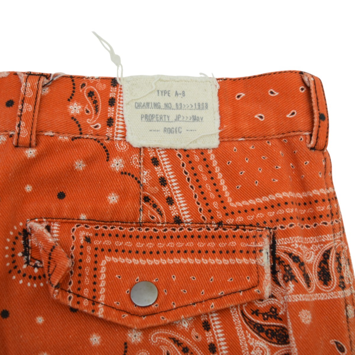PAISLY BONTAGE PANTSペイズリー ボンテージカーゴパンツRG-002