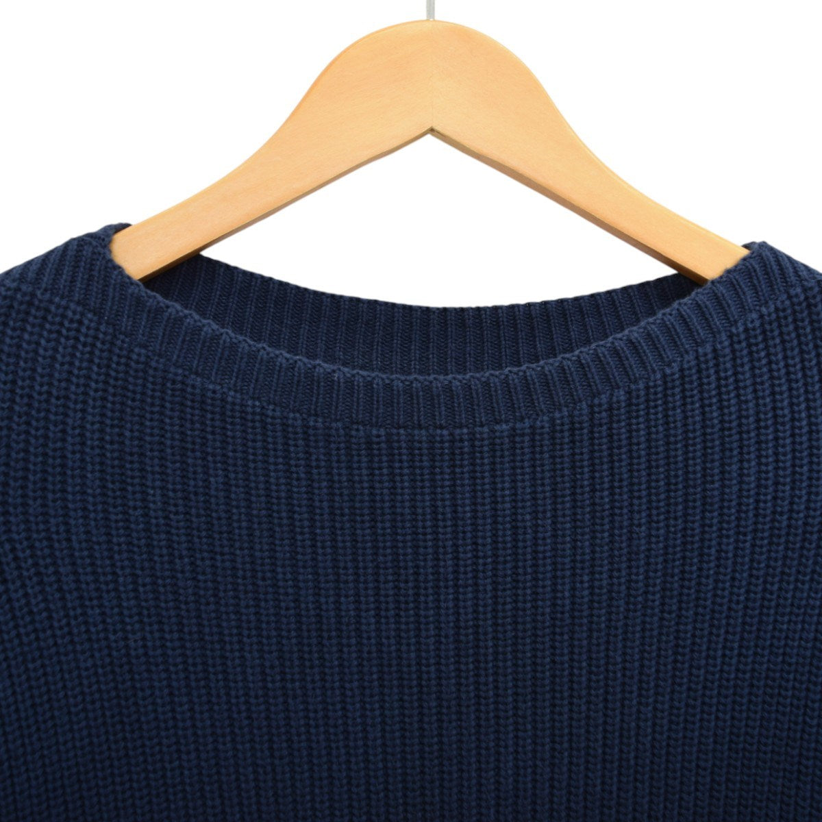 BLUE BLUE ボートネックコットンニット MADE IN FRANCE 古着・中古-3枚目のアイテム画像