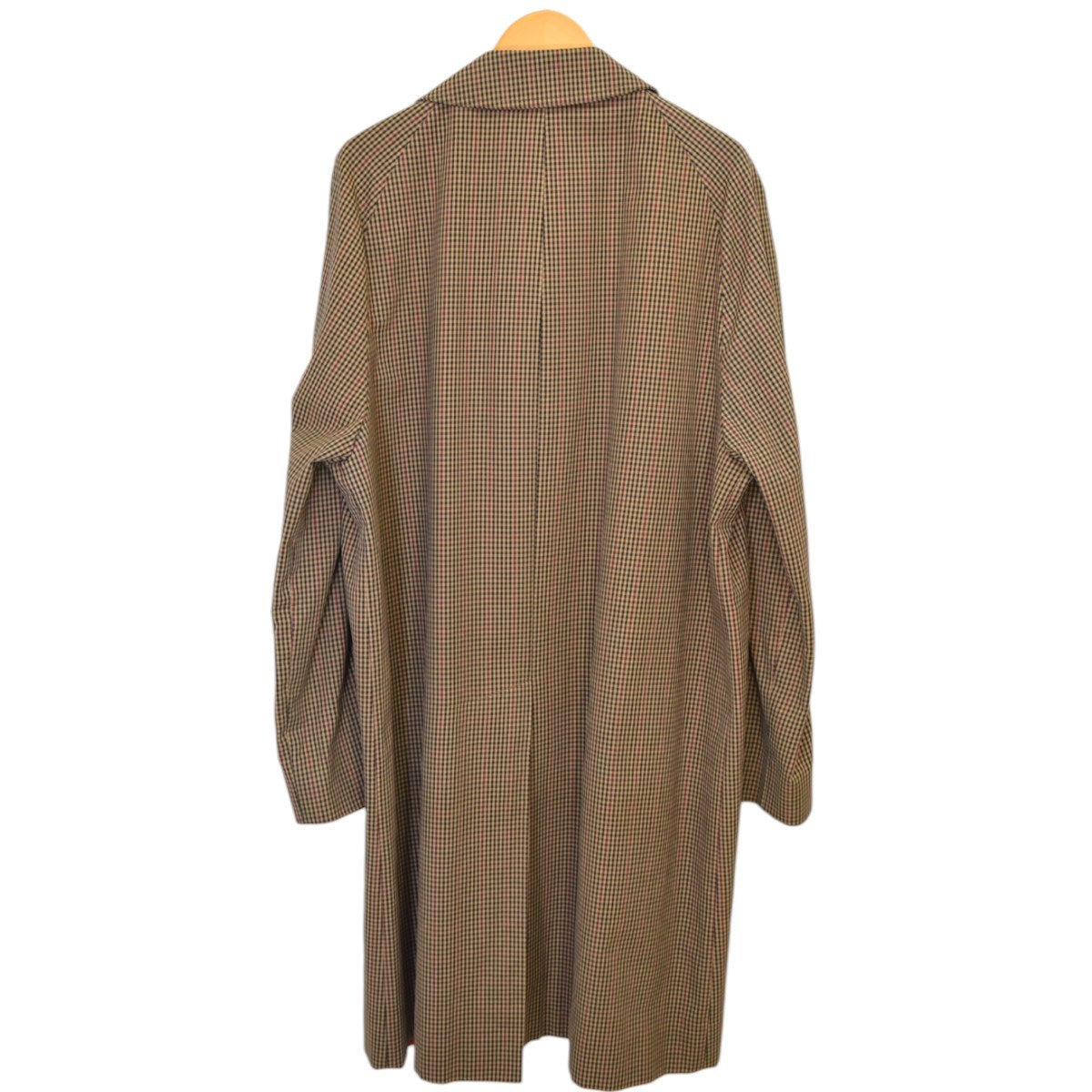 Aquascutum チェックステンカラーコート Aqua5 カナダ製 90Sヴィンテージ 古着・中古-2枚目のアイテム画像
