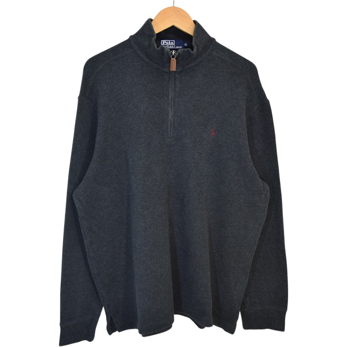POLO RALPH LAUREN ハーフジップコットンニット 古着・中古-1枚目のアイテム画像