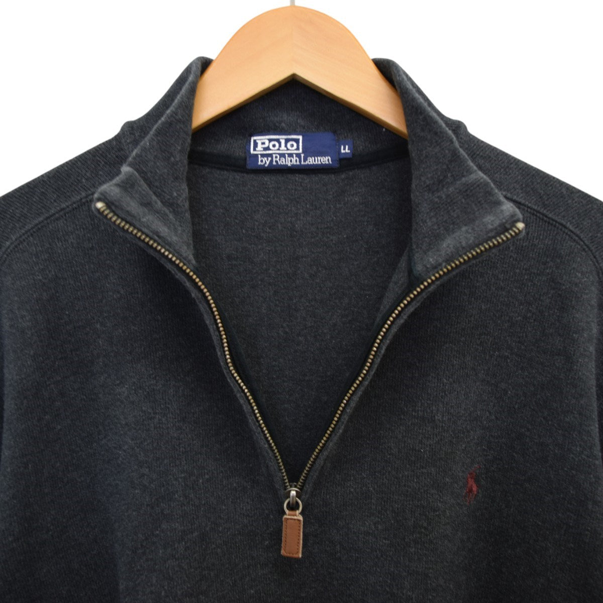 POLO RALPH LAUREN ハーフジップコットンニット 古着・中古-3枚目のアイテム画像