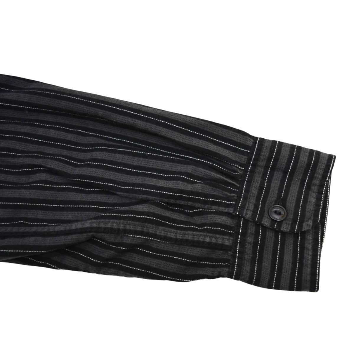 TENDERLOIN(テンダーロイン) ストライプBDフランネルシャツ グレー