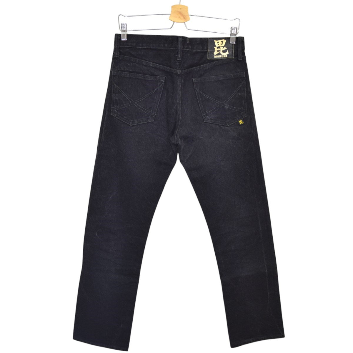 MARUNI JEANS 毘沙門天ブラックデニムパンツBI-1102 古着・中古-2枚目のアイテム画像