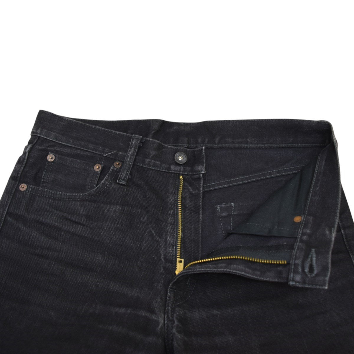 MARUNI JEANS 毘沙門天ブラックデニムパンツBI-1102 古着・中古-4枚目のアイテム画像