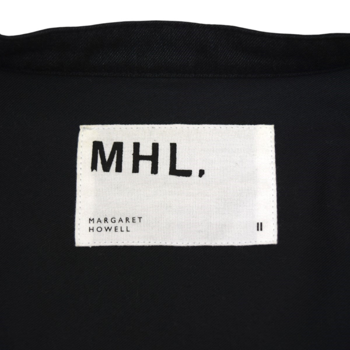 MHL COTTON WOOL TWILL OPコットンウールバンドカラーワンピース 古着・中古-5枚目のアイテム画像