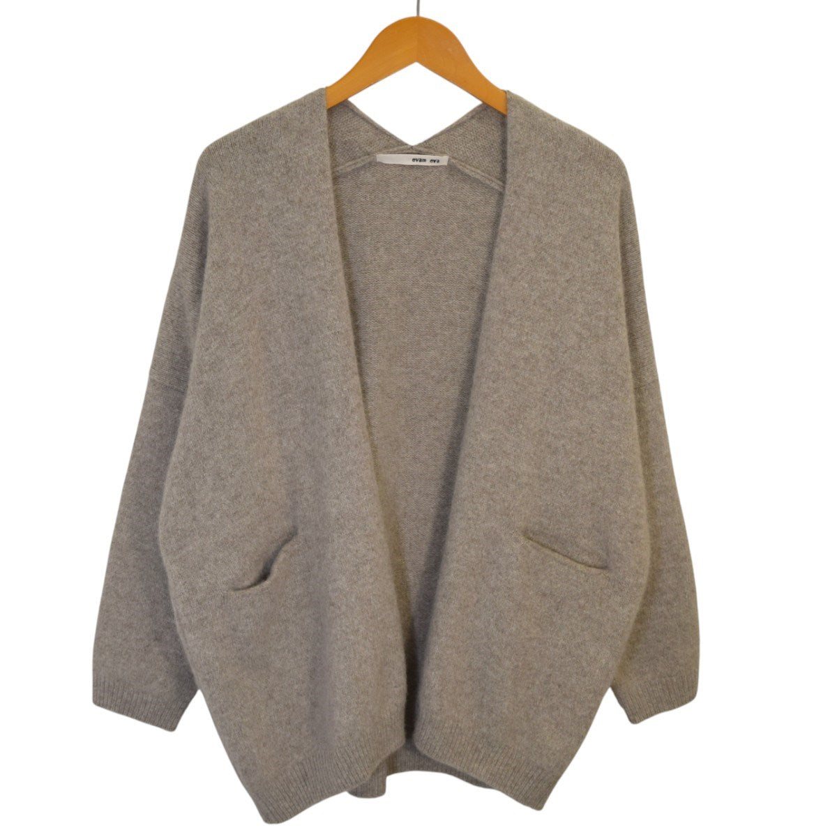 evam eva wool fox short robeニットカーディガンE223K214 古着・中古-1枚目のアイテム画像