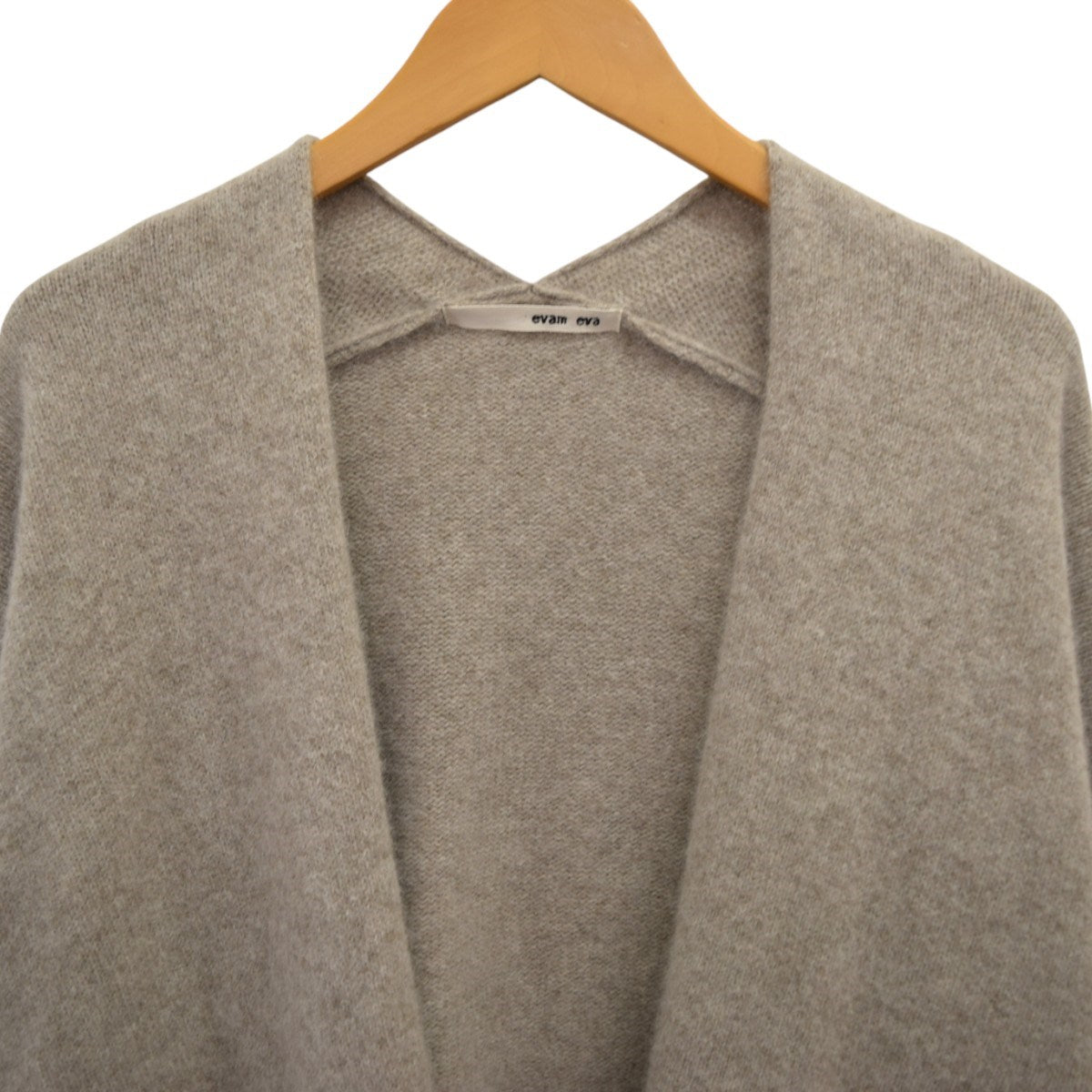 evam eva(エヴァムエヴァ) wool fox short robeニットカーディガン