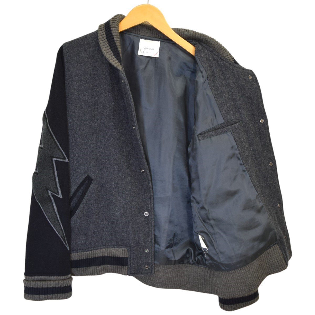 whiz limited(ウィズリミテッド) スタジャン グレー×ブラック サイズ L