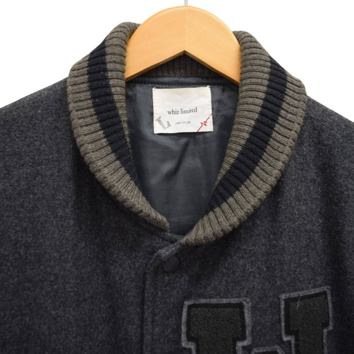 whiz limited(ウィズリミテッド) スタジャン グレー×ブラック サイズ L
