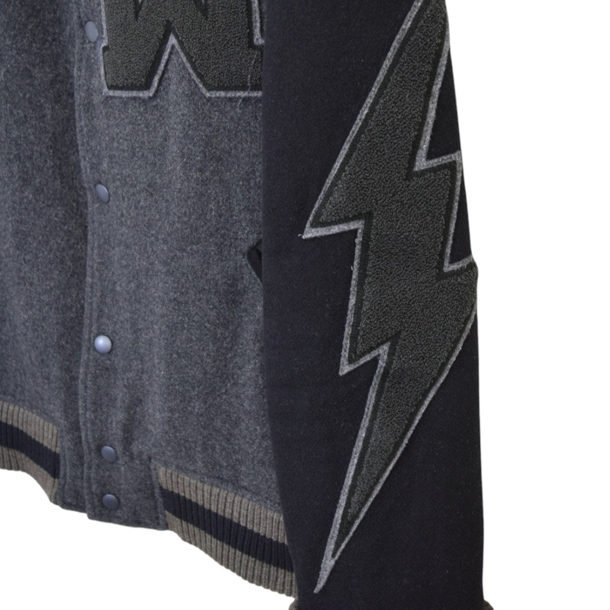 whiz limited(ウィズリミテッド) スタジャン グレー×ブラック サイズ L