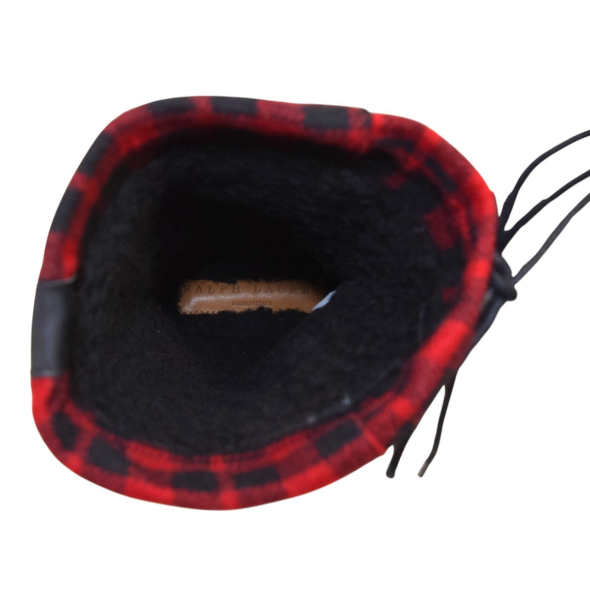 RALPH LAUREN(ラルフローレン) チェックスノーブーツ レッド×ブラック