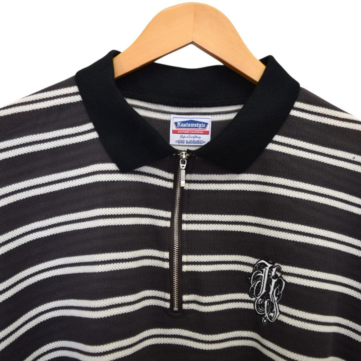 KUSTOMSTYLE KARMA BORDER HALF ZIP SHIRTSハーフジップシャツ 2025SS 古着・中古-3枚目のアイテム画像