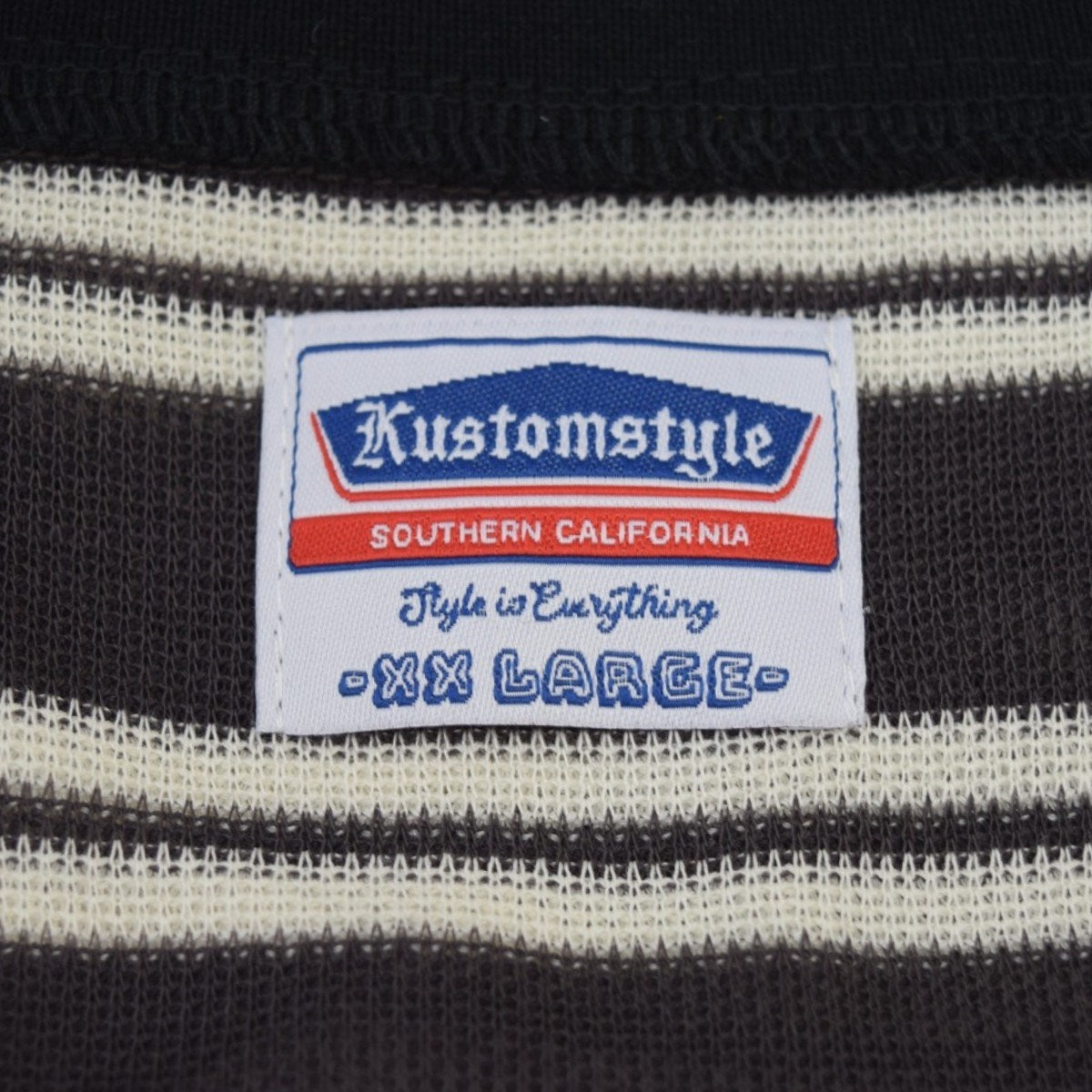 KUSTOMSTYLE KARMA BORDER HALF ZIP SHIRTSハーフジップシャツ 2025SS 古着・中古-4枚目のアイテム画像