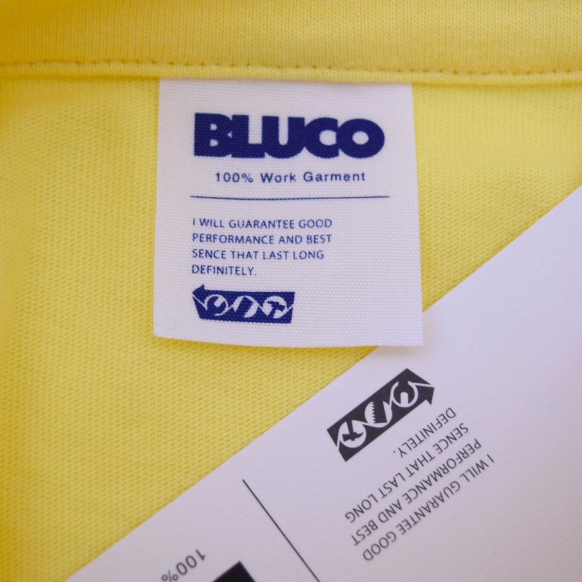 BLUCO WORK GARMENT HEAVY DRY COTTON POLO NECK L／S TEEポロシャツ155-12-013 古着・中古-5枚目のアイテム画像