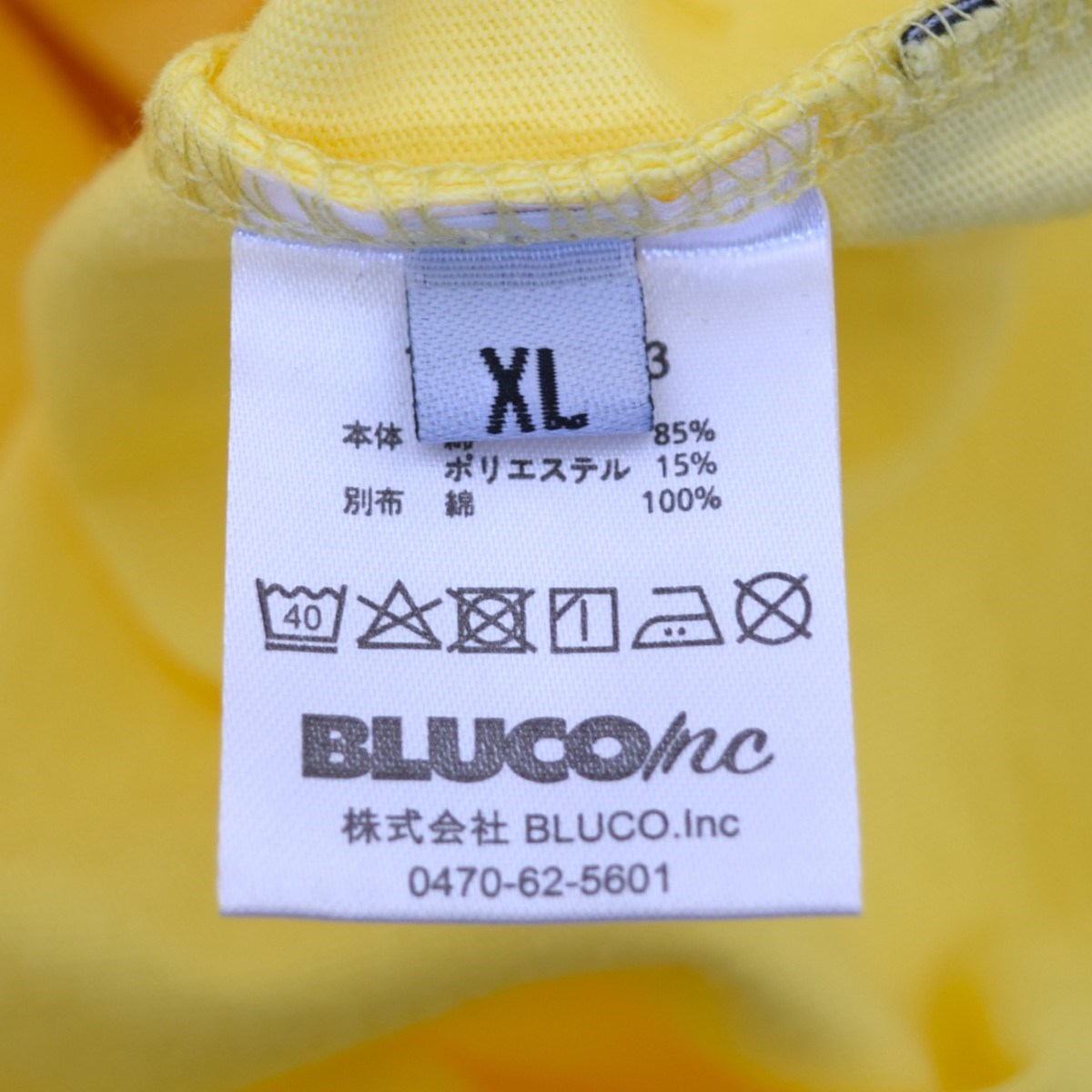 BLUCO WORK GARMENT HEAVY DRY COTTON POLO NECK L／S TEEポロシャツ155-12-013 古着・中古-6枚目のアイテム画像