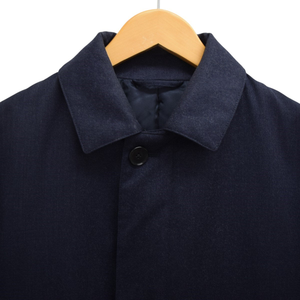 SHIPS×Vitale Barberis Canonico ダウンステンカラーコート 古着・中古-4枚目のアイテム画像