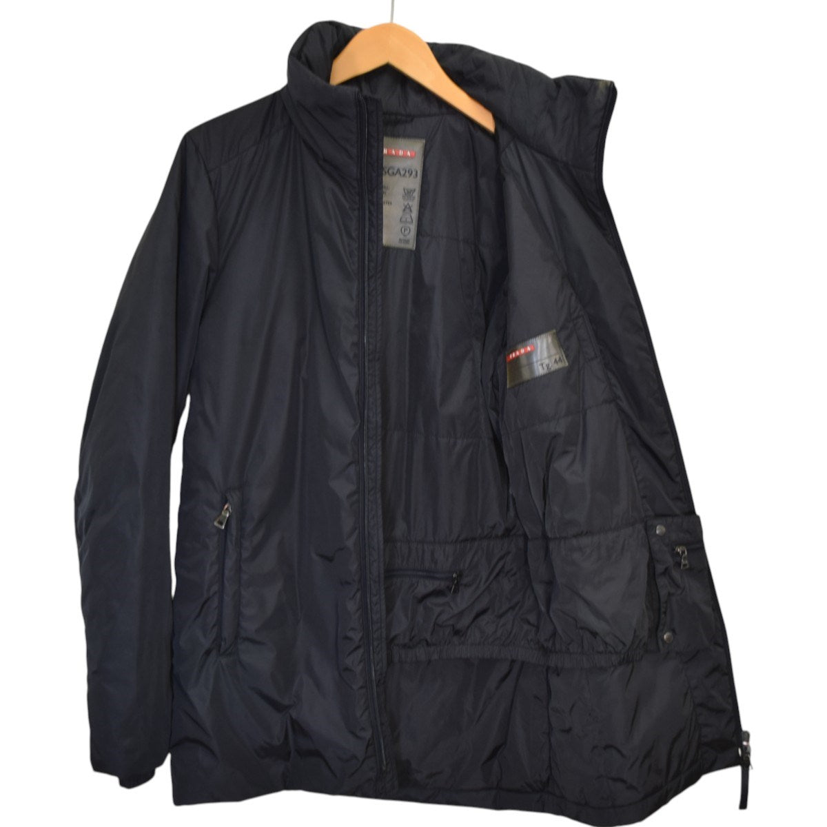PRADA SPORTS NYLON PADDING JACKETスタンドカラーナイロン中綿ジャケットSGA293 古着・中古-3枚目のアイテム画像
