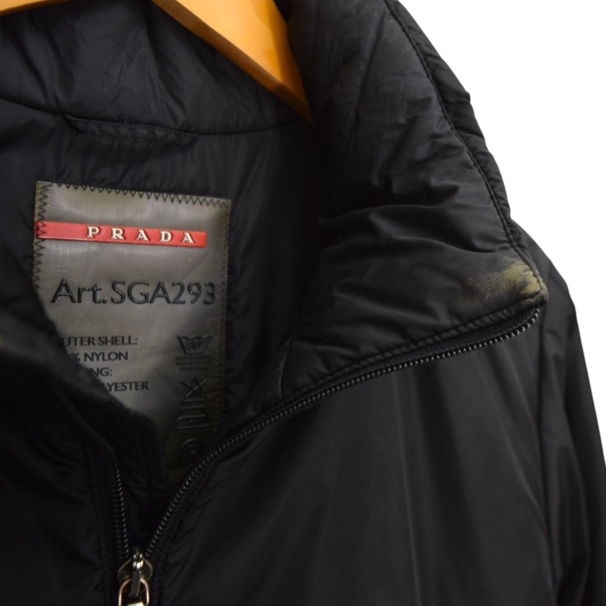 PRADA SPORTS NYLON PADDING JACKETスタンドカラーナイロン中綿ジャケットSGA293 古着・中古-6枚目のアイテム画像