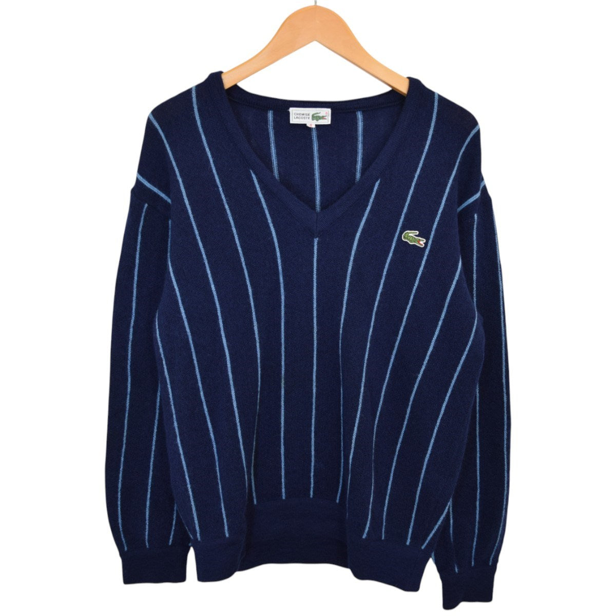 LACOSTE CHEMISE Vネックニット 古着・中古-1枚目のアイテム画像