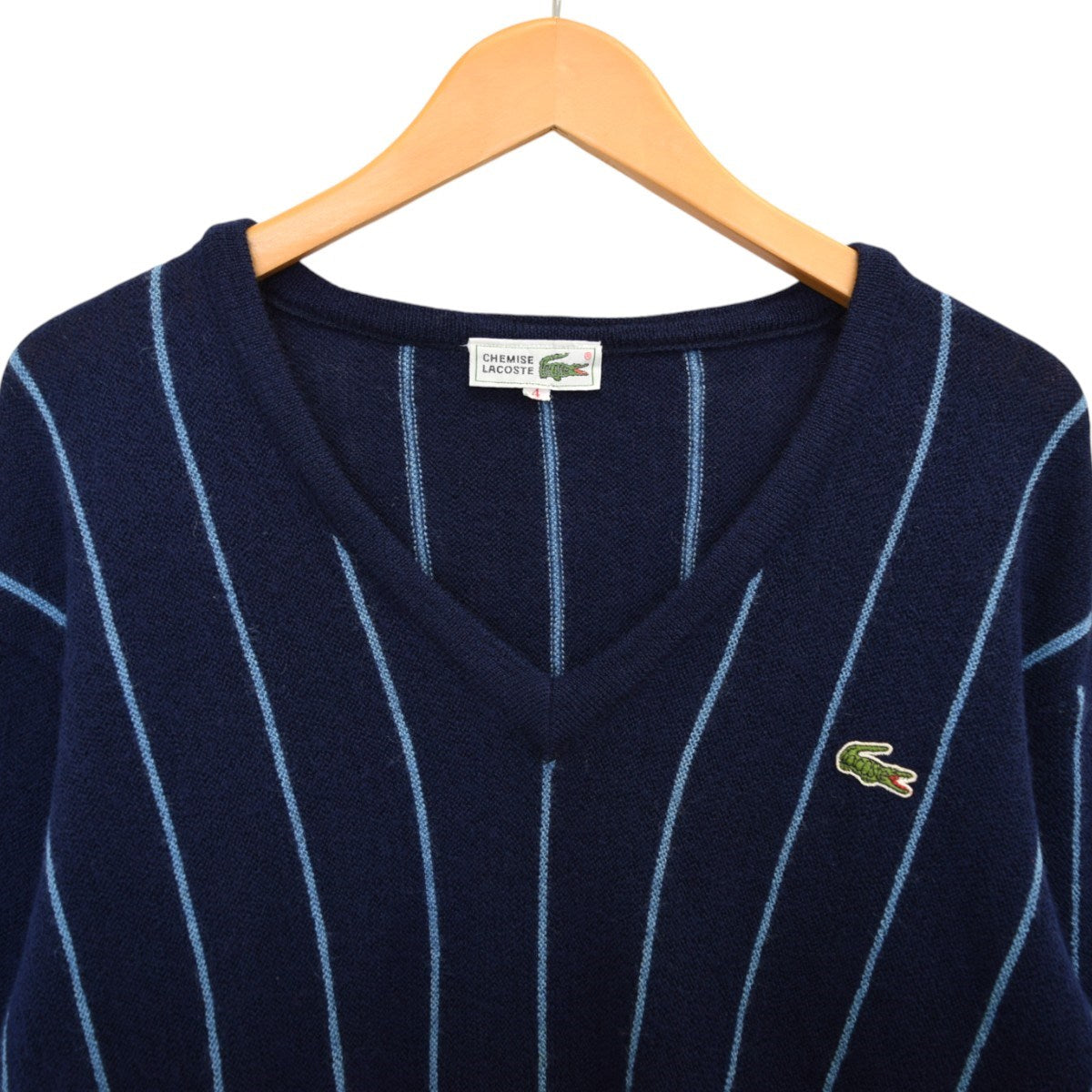 LACOSTE CHEMISE Vネックニット 古着・中古-3枚目のアイテム画像