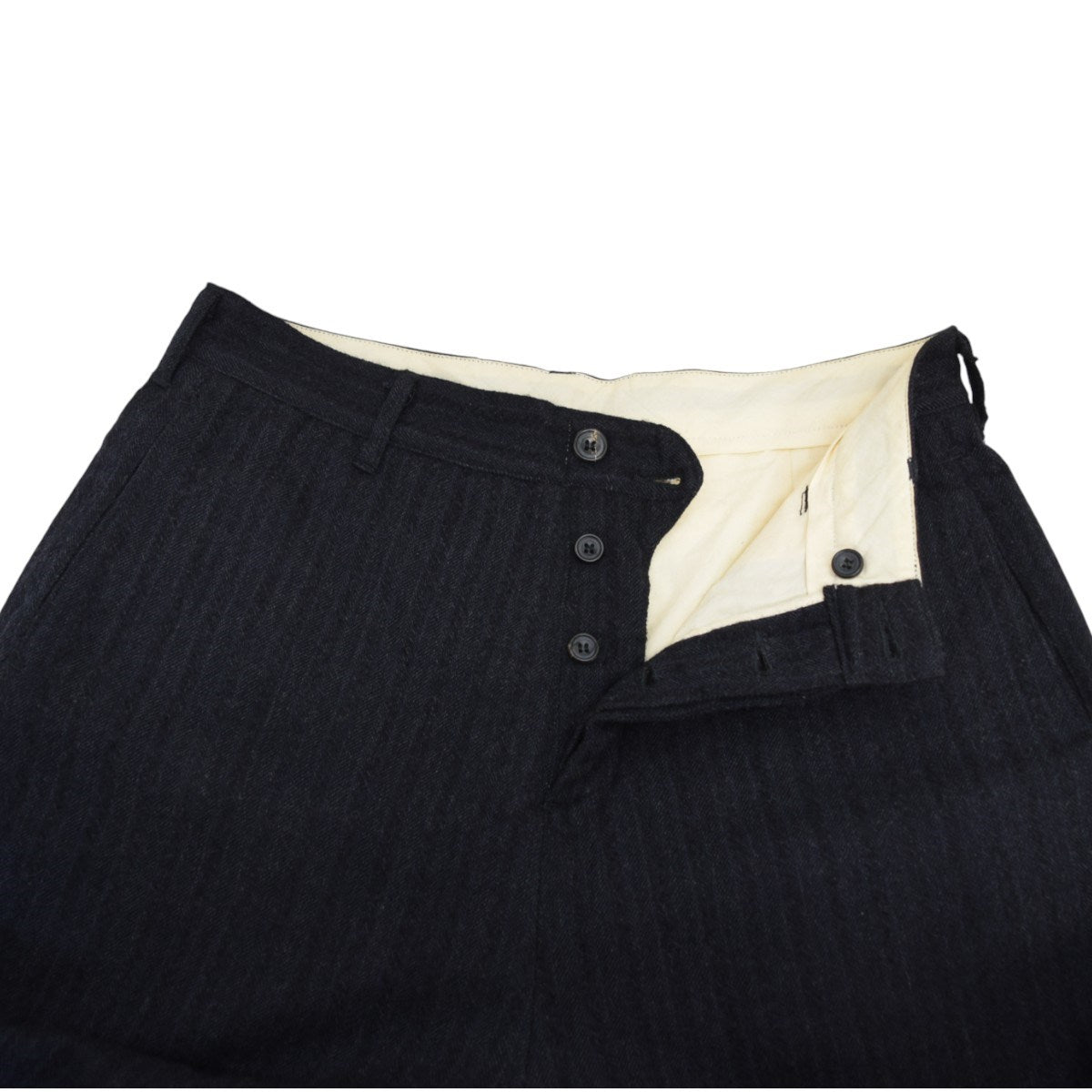 ISAMU KATAYAMA BACKLASH カウレザー切替ウールサルエルパンツ1291-01 古着・中古-4枚目のアイテム画像