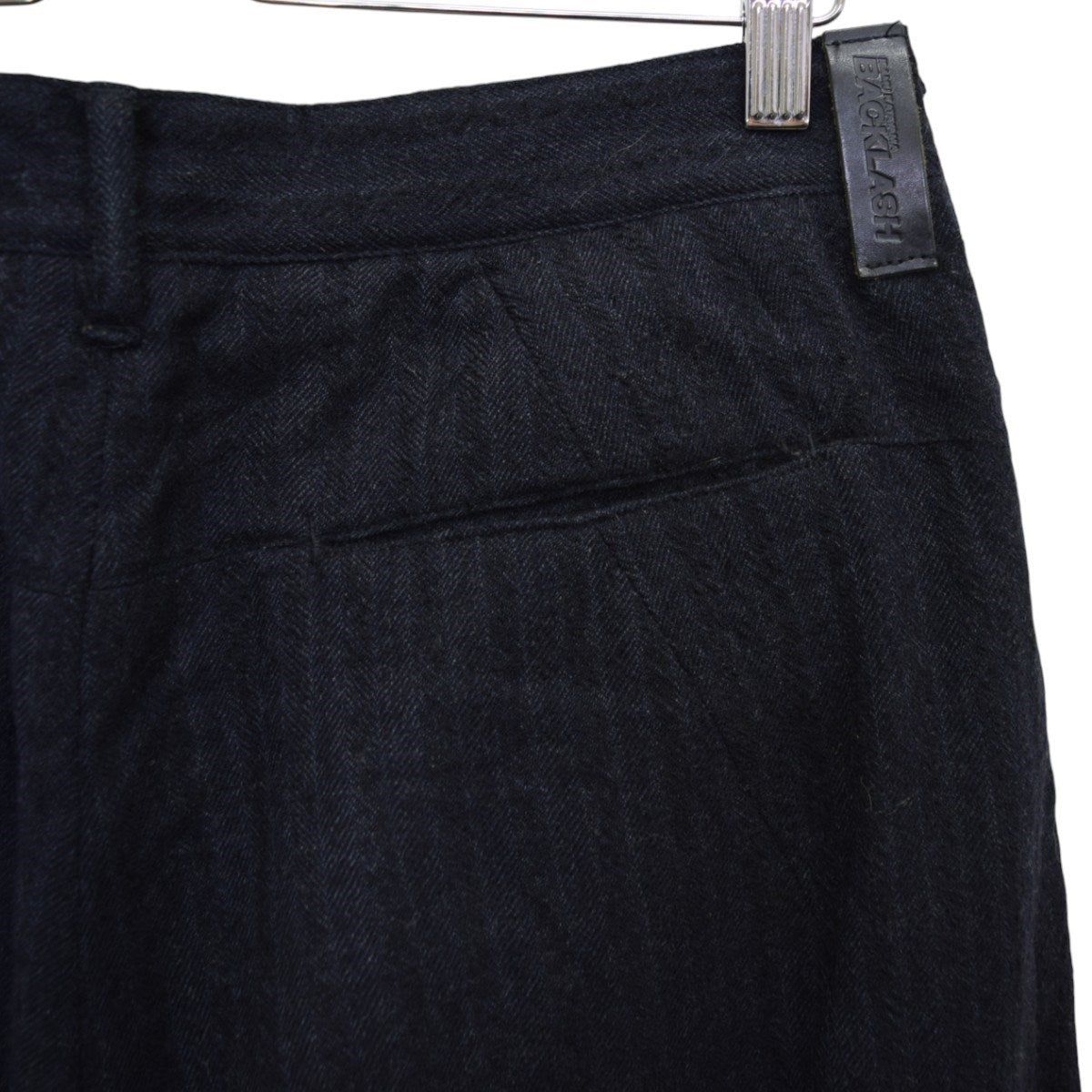ISAMU KATAYAMA BACKLASH カウレザー切替ウールサルエルパンツ1291-01 古着・中古-5枚目のアイテム画像