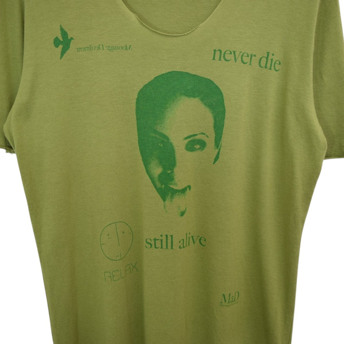 never die カットオフプリントTシャツmcs-0084