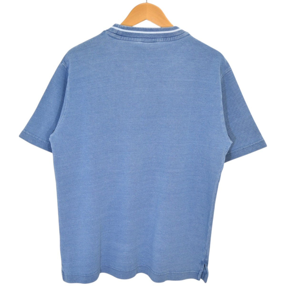 配色リブニットインディゴTシャツTH019J