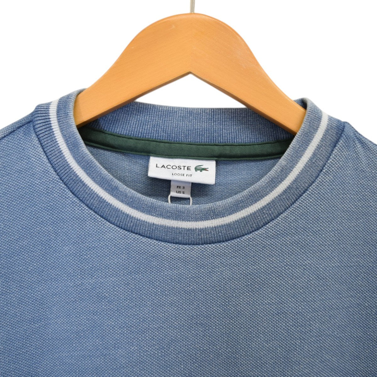 配色リブニットインディゴTシャツTH019J