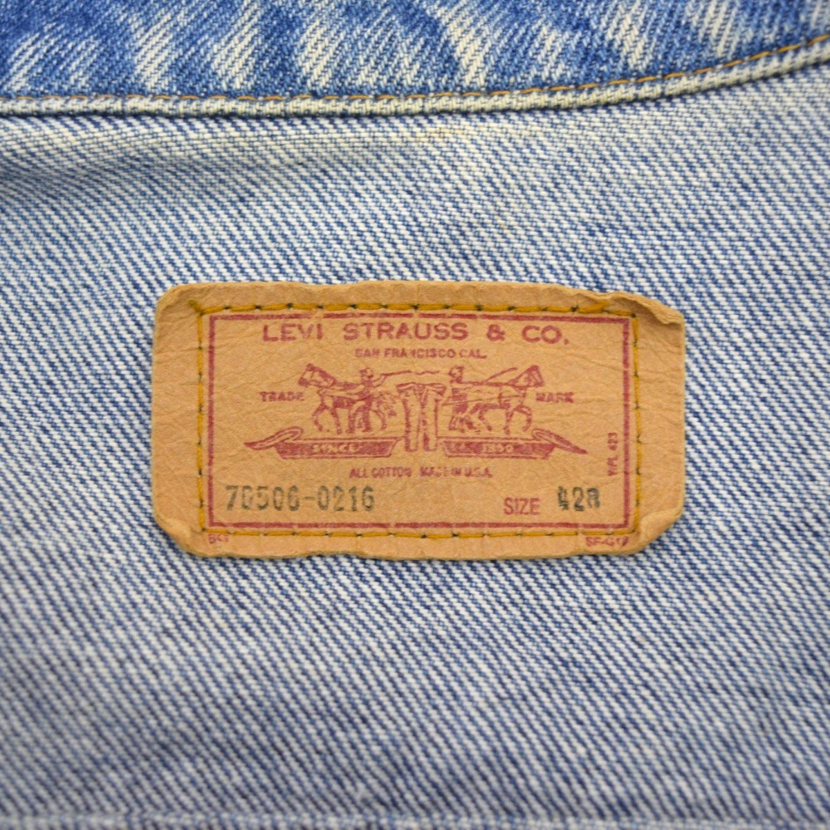 LEVI’S 70506-0216デニムジャケット MADE IN USA 70-80Sヴィンテージ 古着・中古-8枚目のアイテム画像