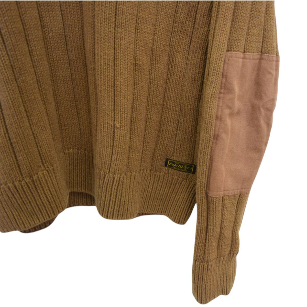 POLO RALPH LAUREN エルボーパッチVネックコットンニット 古着・中古-4枚目のアイテム画像